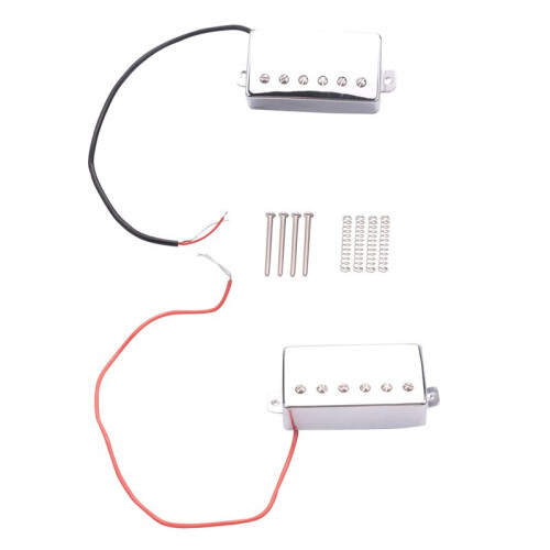 Set med 4 Elgitarr Humbucker Pickup Neck Bridge Pickuper för LP-Gitarrtillbehör Krom 2