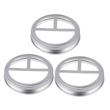 3 Pack Mason Jar Toothbrush Holder Lids Stainless Steel Wide Mouth Bathroom Counter Organizer