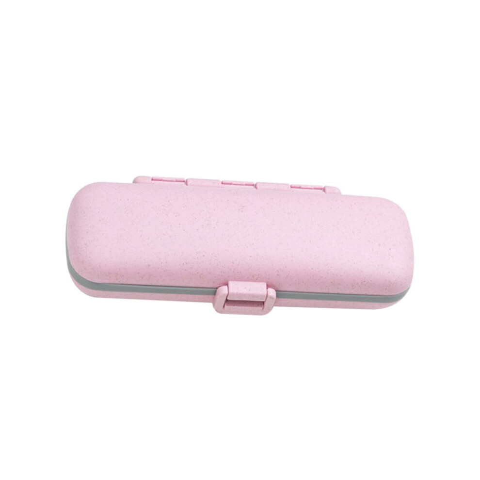 Pill Organizer with Lattice Compartments and Sealed Lid, Plastic Medicine Storage Case for Travel