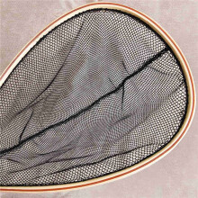 3X Fly Fishing Landing Net Wooden Handle Nylon Landing Handle Trout Mesh Fish Catch Release Scoop Fishing Tool