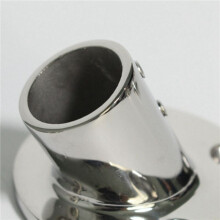 2X Marine Stainless Steel 60 Degree 22mm 7/8 Inch Tube Round Base Hand Rail Railing Fitting Rowing Yachts Accessories