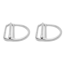 2X Scuba Diving Stainless Steel Double Gear Slot Quick Adjust D Ring Buckle Scuba Diving Weight Belt