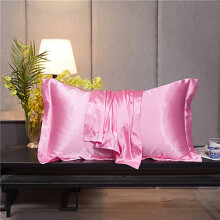 Mulberry Silk Pillowcase 25 Momme for Hair and Skin with Cotton Backing Standard Size Pink