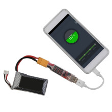 2X 2S-6S Lipo-Lithium-Akku XT60 zu USB-Ladegerät-Konverter mit Spannungsanzeige-Adapterplatine zum Schutz der Telefonfunktionen