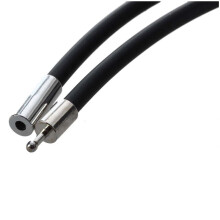 4X, 19.75 Inch 3mm Fashion Rubber Cord Necklace with Stainless Steel Closure - Black