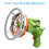 2X Fan Dinosaur Bubble Machine Bubbles in Bubble Handheld Electric Dinosaur Bubble Machine Green 3