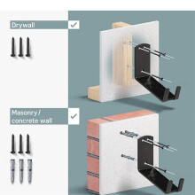 4X Wall-Mounted Bicycle Pedal Mounting Bracket Heavy-Duty Bicycle Fixed Hook Pedal Bicycle Storage Bracket