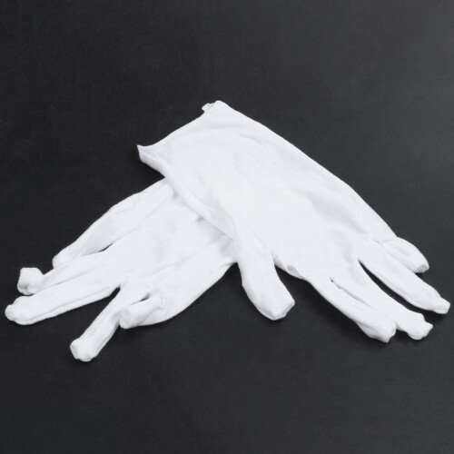 2X White Cotton Gloves Anti-Static Gloves Protective Gloves for Housework Workers 2