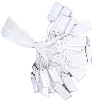 500pcs Silver Border Jewelry  Tags Durable TearResistant Labels with Hanging Holes