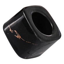 Ceramic Electric Toothbrush Holder with Marble Design, Black Compact Bathroom Storage Organizer
