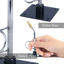 2X Tragbarer Fliegen Binder mit Basis Rotierend C-Klemme Fisch Tackle Kit Travel Legierung Fliegen Haken Binden Werkzeug