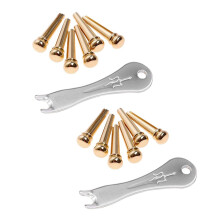 Pont de Guitare Broches 12 Pièces En Laiton Extrémité pour Guitare Acoustique avec Pont de Guitare Pin Pin Puller