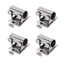 2set Parasol Balcony Bracket Stainless Steel Fishing Case Adjustable Umbrella Stand Wall Mounted
