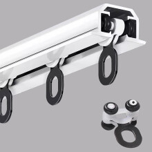 Ceiling Curtain Track 7m White Aluminum Hospital Rail with Hidden Recessed Design for RV
