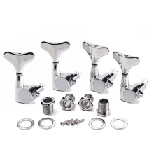 8X 4R Electric Bass Guitar Tuners Machine Heads Bass Guitar Tuning Pegs Tuning Keys Buttons Chrome Guitar Parts