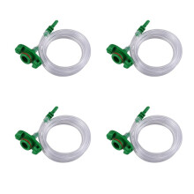 4X 30CC 50CC Kunststoff Transparenter Luftschlauch Klebstoff Spritzenadapter
