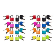 16 Pack Locks Small Padlock with Key Luggage Gym Locker Lock Colorful Padlock for Outdoor School Home A