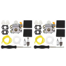 2X Carburador 308054012 con Juego de Filtros de Aire para 25Cc 26Cc 30Cc 46Cc Homelite Cortasetos Zama C1U-H60 Carb