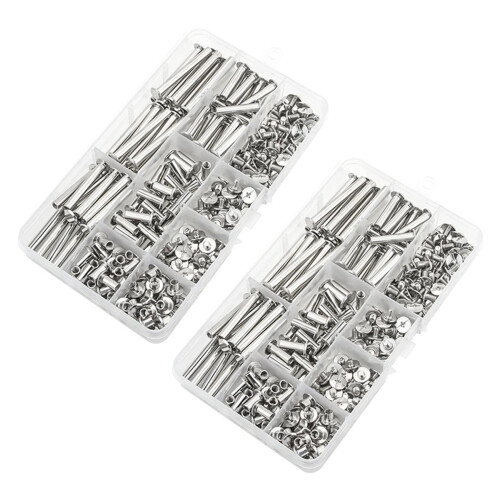 Chicago Screw Binding Screws Posts Assortment Kit for DIY Leather Bookbinding Crafts(240Pcs,M5) 1