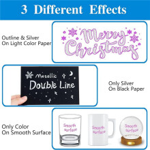 2X Shimmer Markers Doodle Outline Dazzles: 20 Kleuren Metallic Dubbele Lijn Glitterpennenset Super Squiggles  Dazzlers