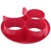 4X Food Control Meal Measure Plate Diet Portion Weight Loss Healthy Eating Slim New, Red