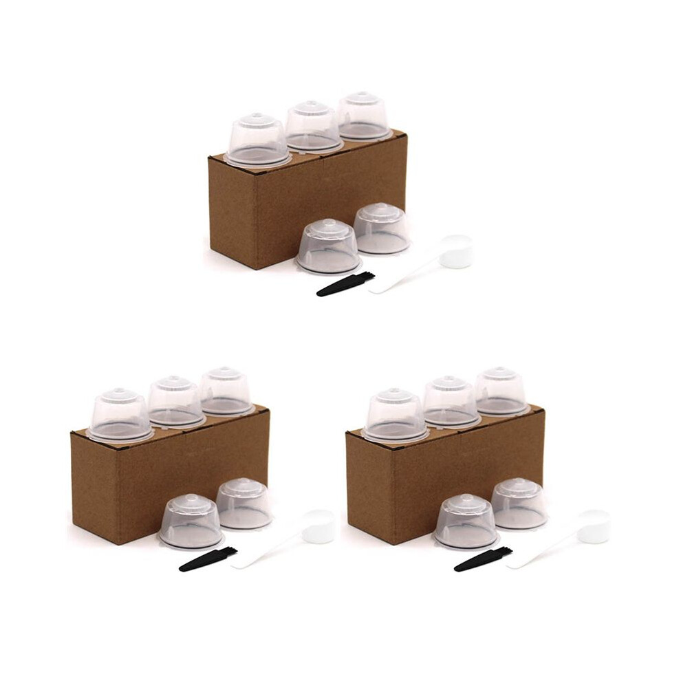 Semoic 15Pcs Reusable For Nestle For Coffee Capsule Filter Cup Refillable Filter Basket Caps Reusable Spoon Brush-1