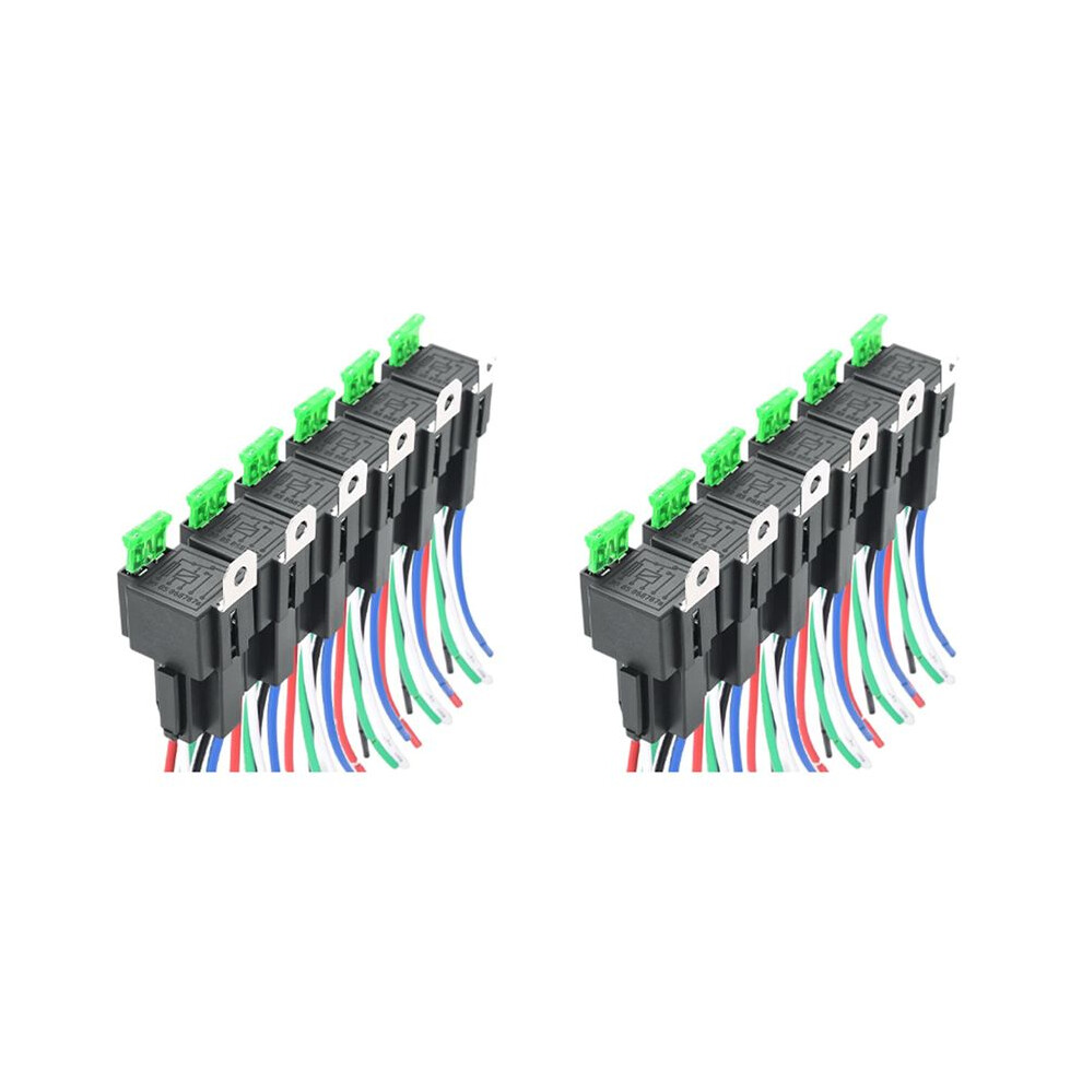12Pcs 5-Pin Spst Automotive Electrical Relay 12V 30A Car Fuse Relay Wiring Harness Car Accessories 4714003232189