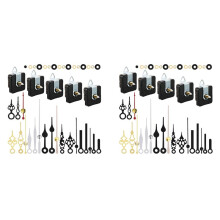10 Pcs Clock Movement Mechanism Parts Silence Quartz DIY Wall Clock with 7 Different Pairs Clock Hands Replacement Kit