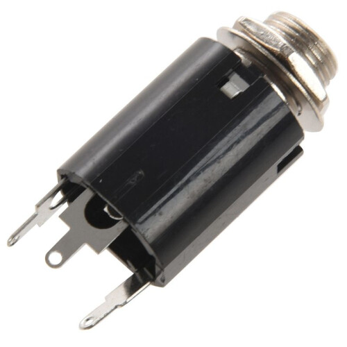 4Pc Svart Guitar Endpin Jack 6.35 Ingång för Alla Gitarr Eq Pickup Output Gitarrdelar och Tillbehör 2
