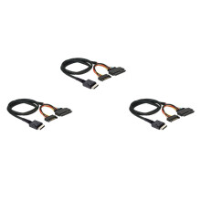 3X Gen 4 Oculink SFF-8611 4I para PCIe SFF-8639 U.2 NVMe com Cabo de Servidor de Alimentação Macho  15P