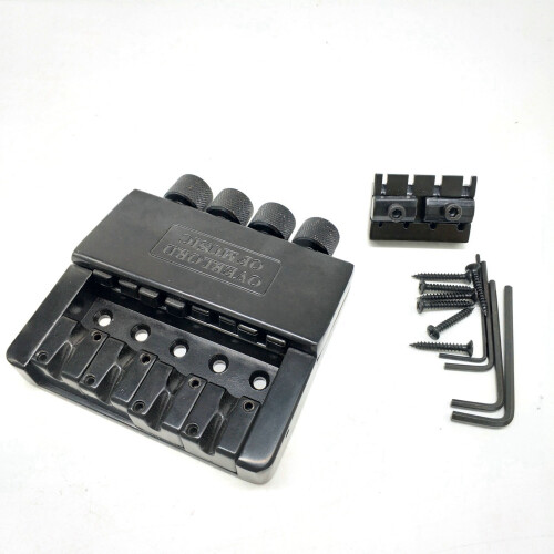 2 Ensemble 4 Cordes SystèMe de Pont de Guitare Basse Sans Tête Pièce de Basse ÉLectrique 2