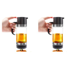 2X 12 OZ Glass Honey Dispenser,Honey Pot with Handle,Honey Dispenser No Drip,Syrup Dispenser for Coffee or Tea