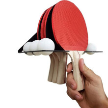 2X Porte-Raquette de Tennis de Table, Porte-Balle de -Pong - PréSentoir de Raquette de Tennis de Table avec ÉTagèRe Porte-Balle