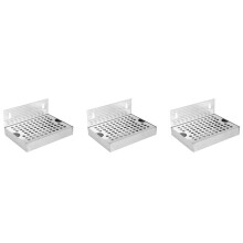 3X Wall Mount Beer Drip Tray No Drain 304 Stainless Steel Homebrew Kegging Draft Beer
