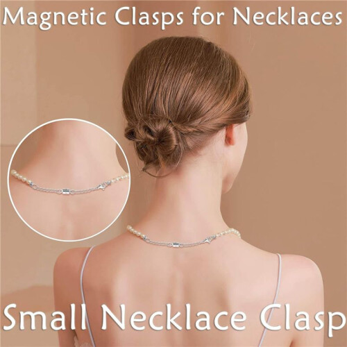 16X Prolunga per Collana Magnetica Prolunga per Catena Regolabile per Collane, Fermagli e Chiusure per Collane Magnetiche Argento 1