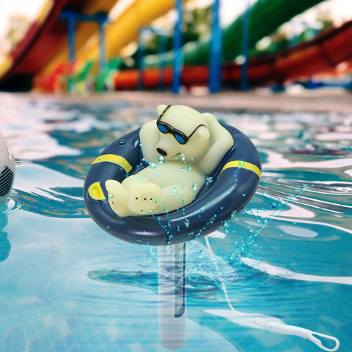 Water Temp Tester with String Cartoon Polar Bear Design for Pool & Spa 1