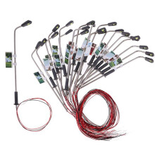 100 Pieces  Model Railway Train Lamppost Street Light LEDs Warm White HO Scale 1:100 Garden Landscape Light