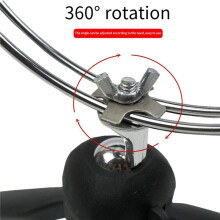 2X Portable Ice Fishing Rod Holder Adjustable Angle Anti-Slip Easily Installation Double- Fish Pole Holder