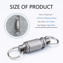 4X Titanium Quick Release Keychain,Detachable Key Ring Pull Apart Keychain,Key Holder Accessory for Bag/Purse/Belt