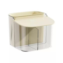 Cotton Swab Holder White Bathroom Vanity Organizer with Lid for Cotton Balls and Makeup Puffs