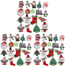 Christmas Patches Sew Iron Embroidered 54PCS Xmas Tree Santa Cute Appliques for DIY Crafts Clothes Decorations