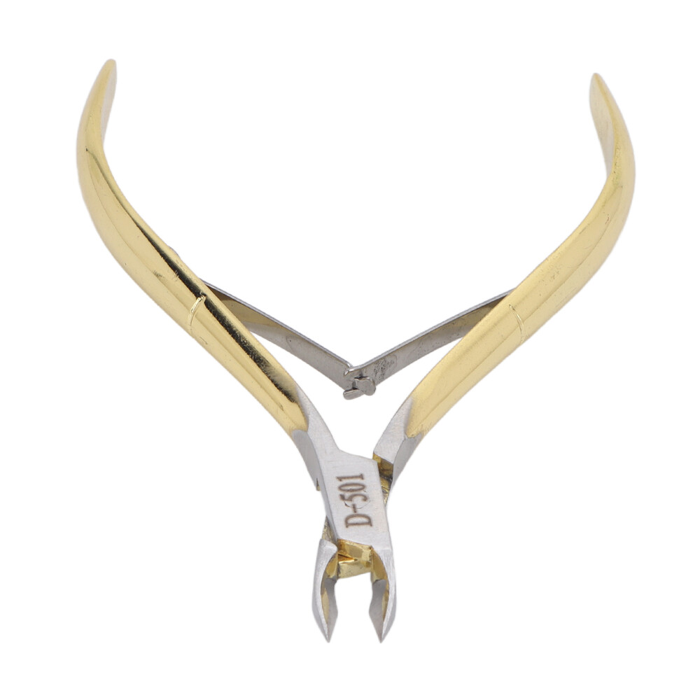 Gold Stainless Steel Nail Cuticle Nipper - Professional Manicure Tool