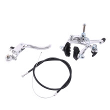 Front Fixie Road Bike Brake Set Bike Brake Kit Bike Caliper Brake Kit Side Pull Brake Set For Most Fixie Bike Silver
