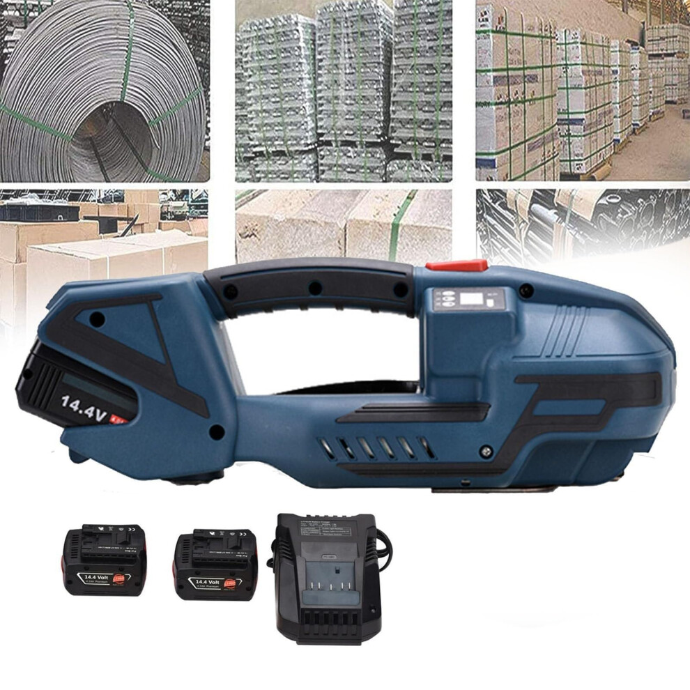 Electric Strapping Tool 4000Mah Battery, Automatic Welding For 1316Mm Pp Pet Straps, 3In1 Operation 9455672062664