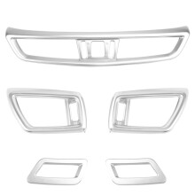 5 St Bil Framkonsol Luftkonditionering Ventil Utloppsskydd för X-Trail T32 Rogue Qashqai J11 2014-2020 Silver