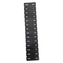 Weight Stack Labels with Durable FadeResistant SelfAdhesive Gym Equipment Stickers, 6.3cm