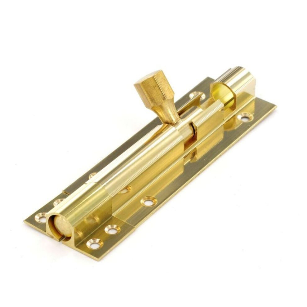 Securit - Brass Door Bolt 1 1/2" Wide - 100Mm 5019923115017