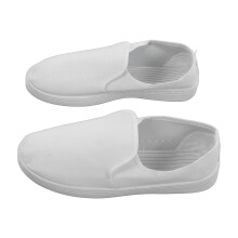 Statische Nachweis Schuhe PVC Canvas Sicherheitsschuhe für Elektronikfabrik Staubfreies Werkstatt Weiß 43