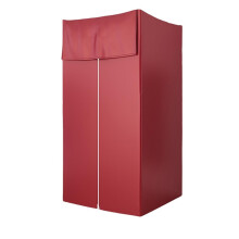 Foldable Portable Dressing Room with Blackout Curtain for Boutique Events Red 80x80cm
