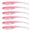6Pcs Soft Lures Baits Floating Lures Fork Tail-Pink 75mm 1